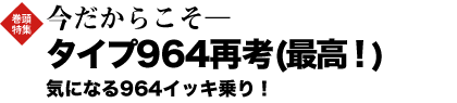 今だからこそ---　タイプ964再考（最高）