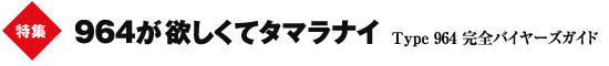 964が欲しくてタマラナイ　～Type 964完全バイヤーズガイド～