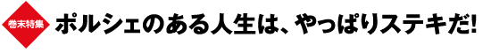 巻末特集　ポルシェのある人生は、やっぱりステキだ！