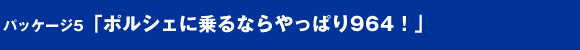 パッケージ5「ポルシェに乗るならやっぱり964！」