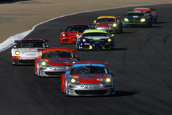 911 GT3 RSR, Flying Lizard Motorsports: Darren Law, Seth Neiman, Lonnie Pechni